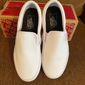 Vans classic leather Slip-On shoes